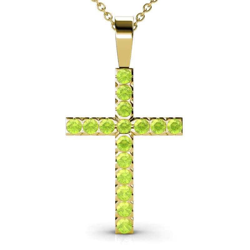 Aja Peridot Cross Pendant 