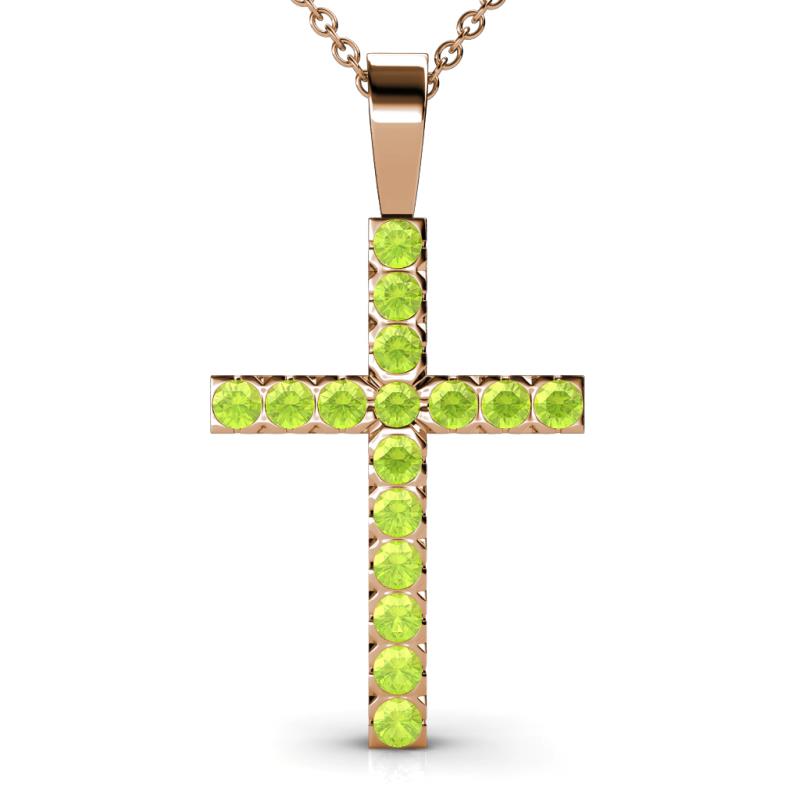 Aja Peridot Cross Pendant 