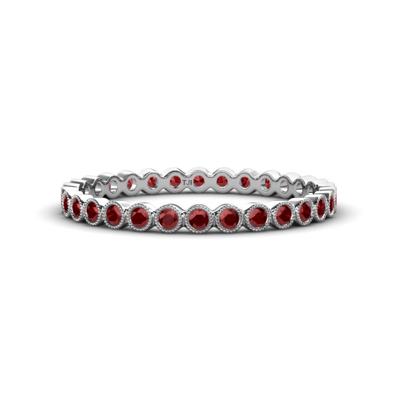 Arria 2.00 mm Red Garnet Eternity Band 