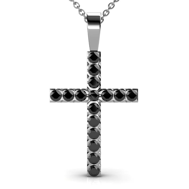 Aja Black Diamond Cross Pendant 