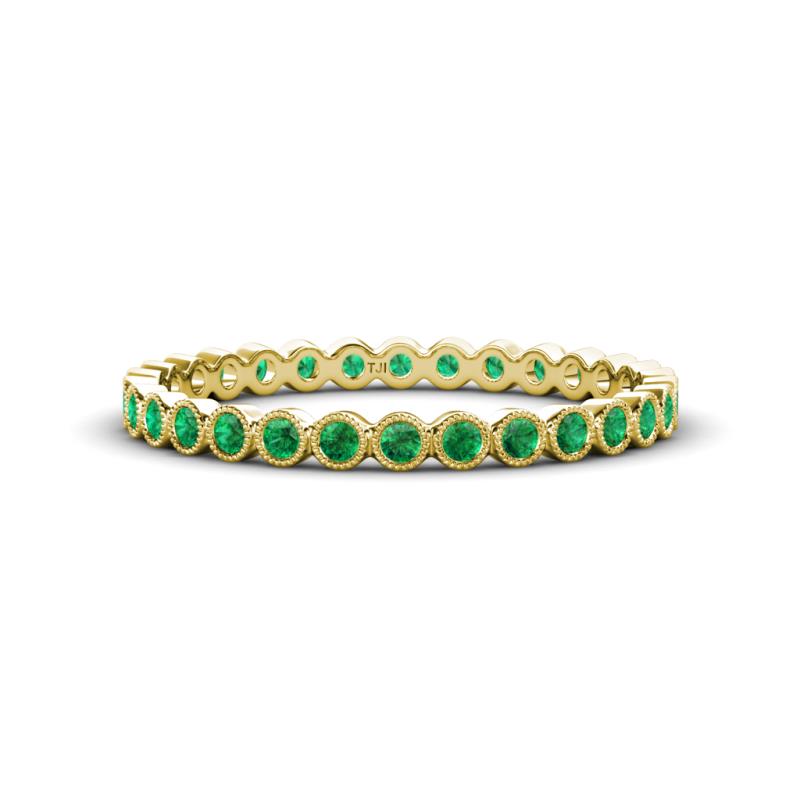 Arria 2.00 mm Created Emerald Eternity Band 