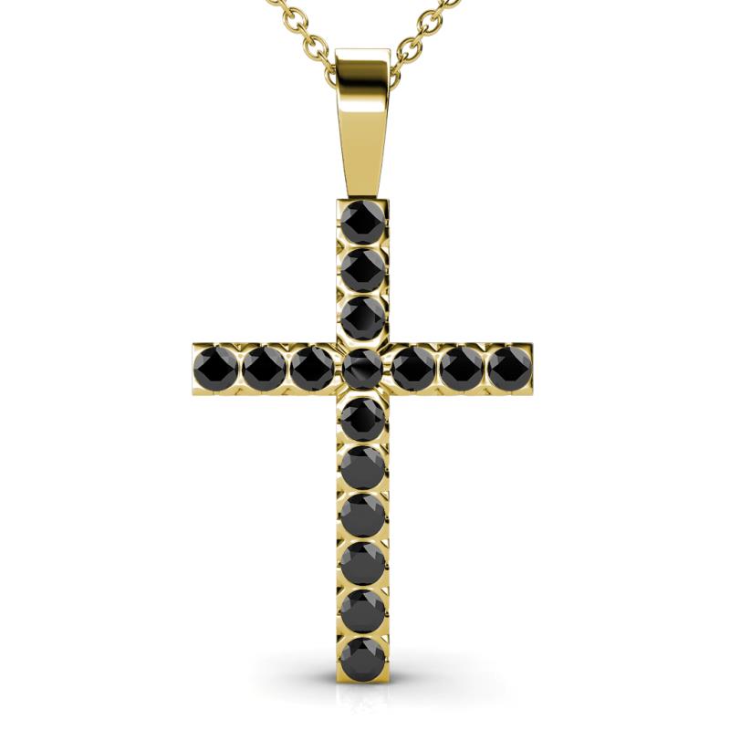 Aja Black Diamond Cross Pendant 
