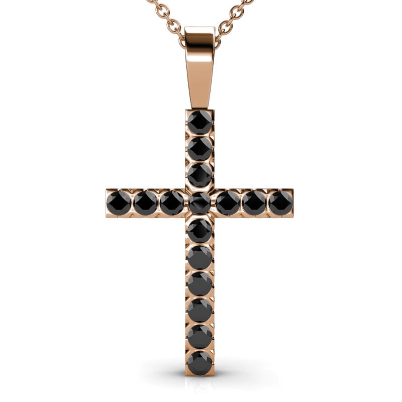 Aja Black Diamond Cross Pendant 