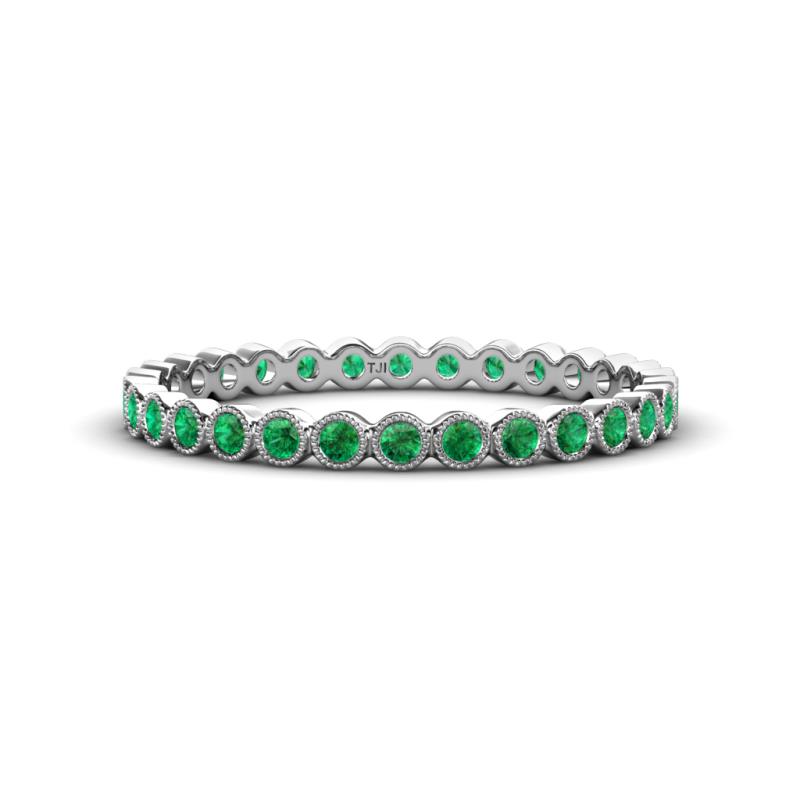 Arria 2.00 mm Created Emerald Eternity Band 