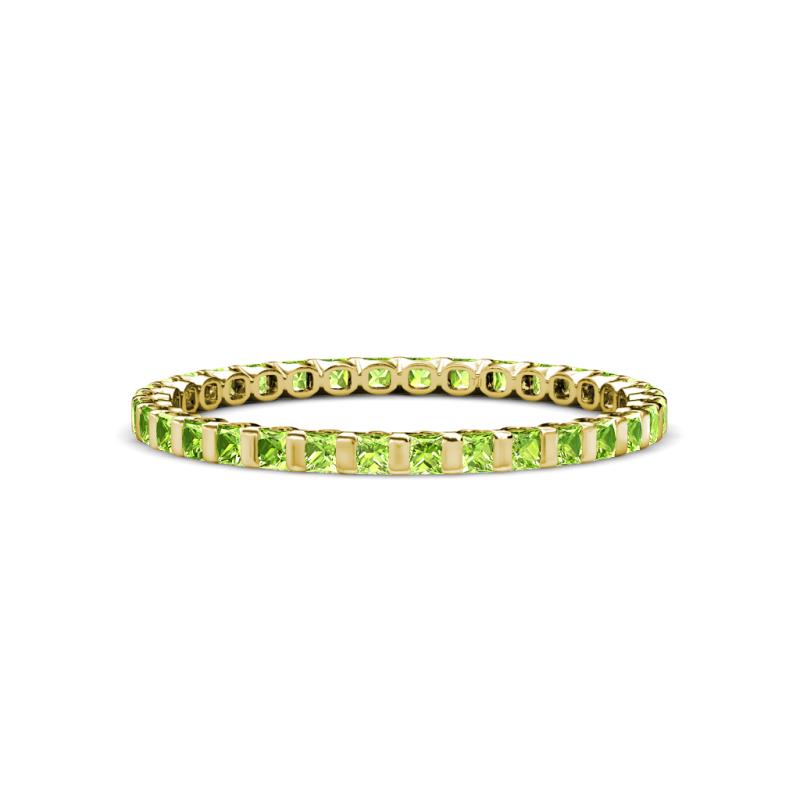 Clarissa 2.00 mm Princess Cut Peridot Eternity Band 