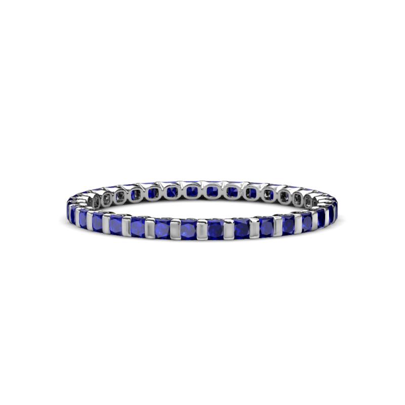 Clarissa 2.00 mm Princess Cut Blue Sapphire Eternity Band 
