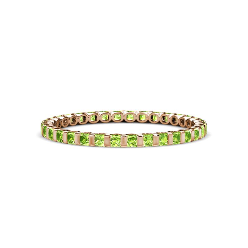 Clarissa 2.00 mm Princess Cut Peridot Eternity Band 