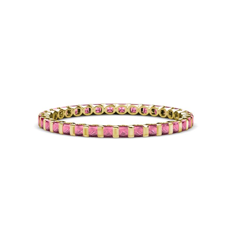 Clarissa 2.00 mm Princess Cut Rhodolite Garnet Eternity Band 
