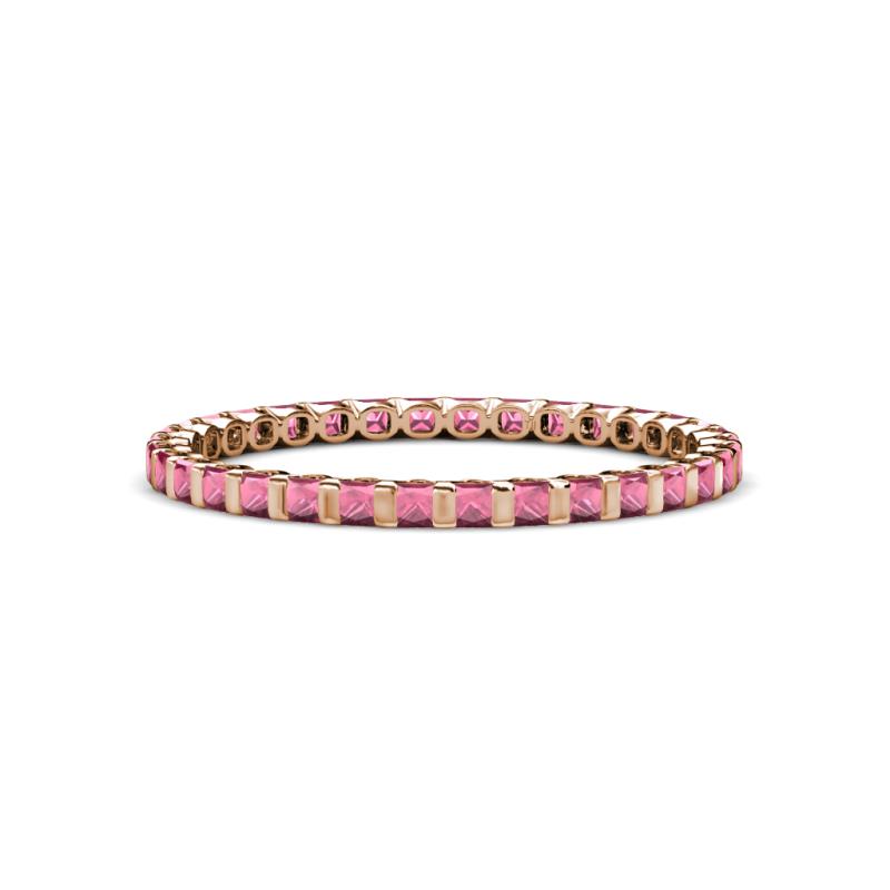 Clarissa 2.00 mm Princess Cut Rhodolite Garnet Eternity Band 