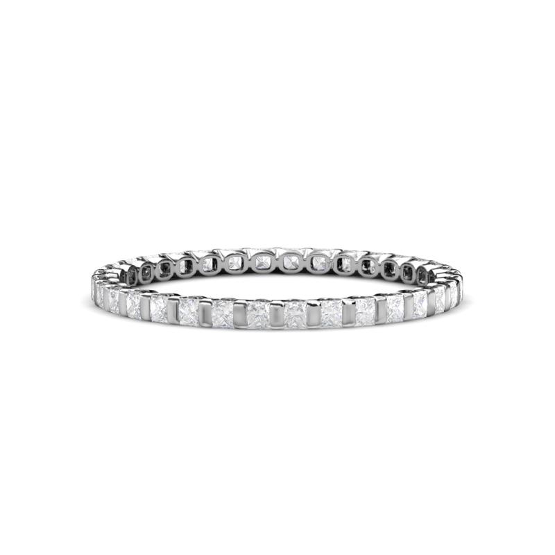 Clarissa 2.00 mm Princess Cut White Sapphire Eternity Band 