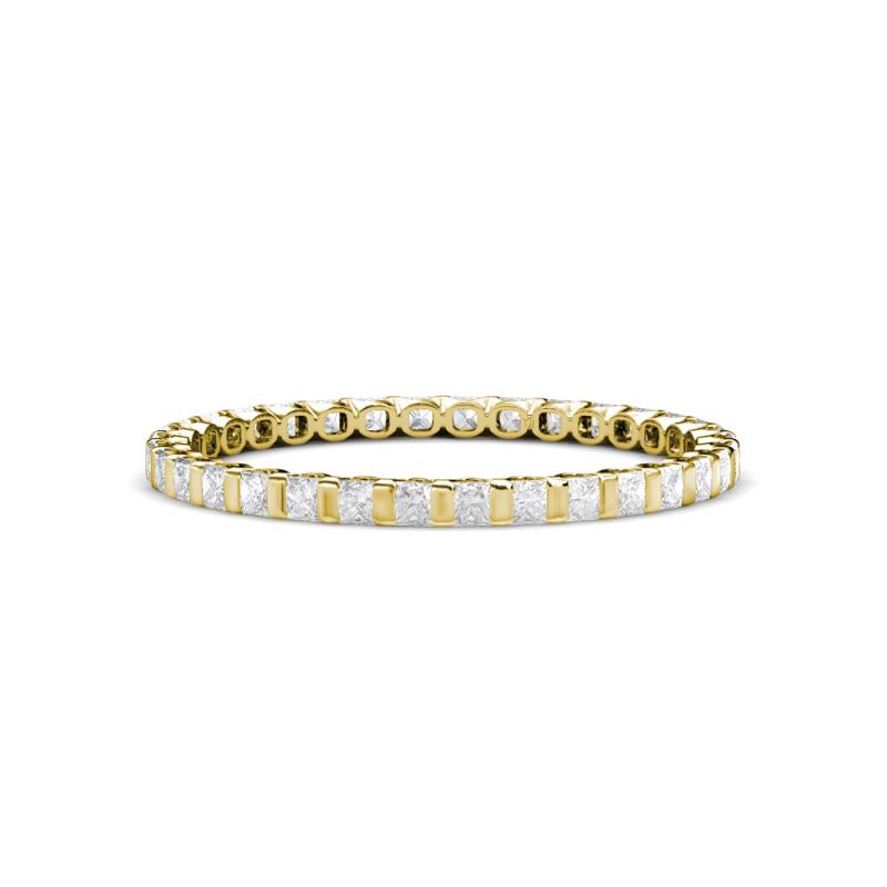 Clarissa 2.00 mm Princess Cut White Sapphire Eternity Band 