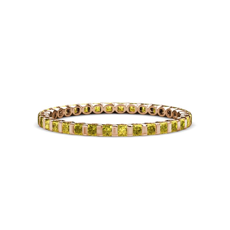 Clarissa 2.00 mm Princess Cut Yellow Diamond Eternity Band 