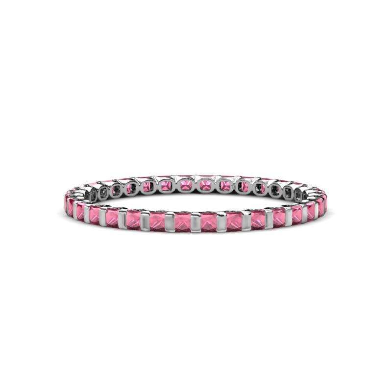 Clarissa 2.00 mm Princess Cut Rhodolite Garnet Eternity Band 
