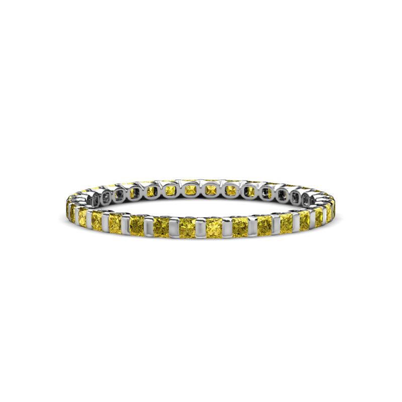 Clarissa 2.00 mm Princess Cut Yellow Diamond Eternity Band 