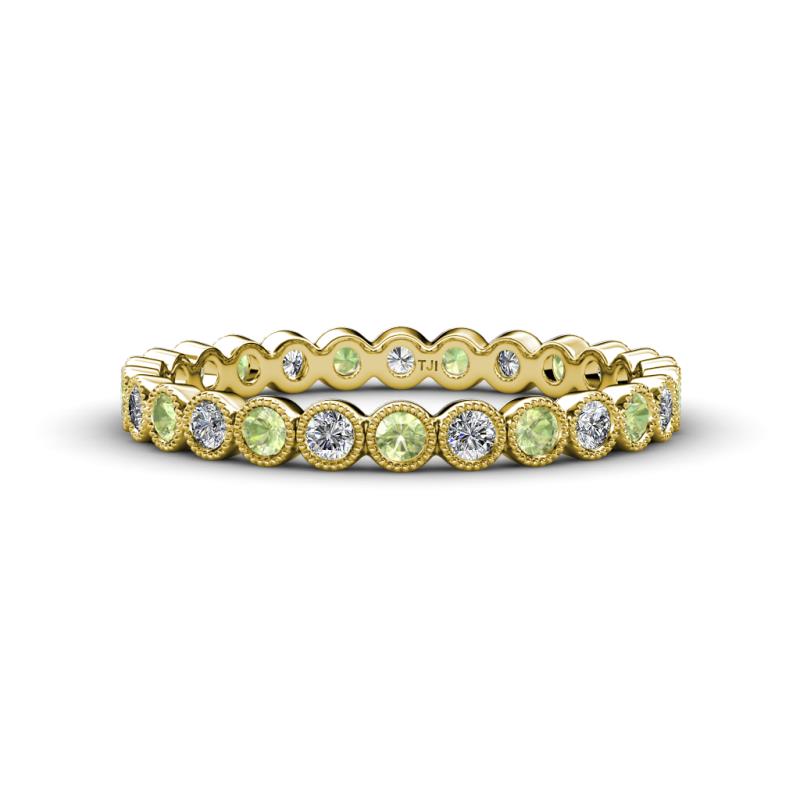 Arria 2.40 mm Peridot and Diamond Eternity Band 