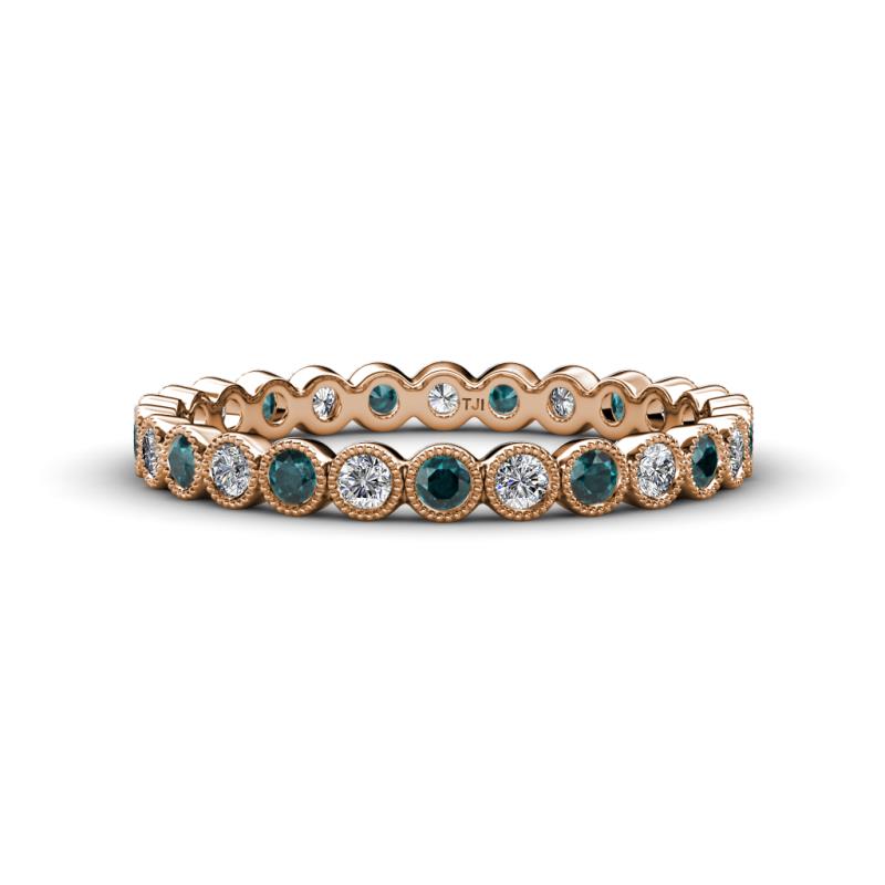 Arria 2.40 mm London Blue Topaz and Diamond Eternity Band 