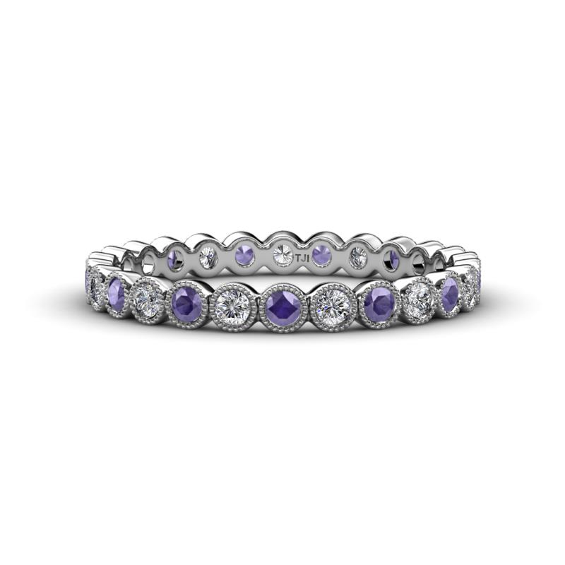 Arria 2.40 mm Iolite and Diamond Eternity Band 