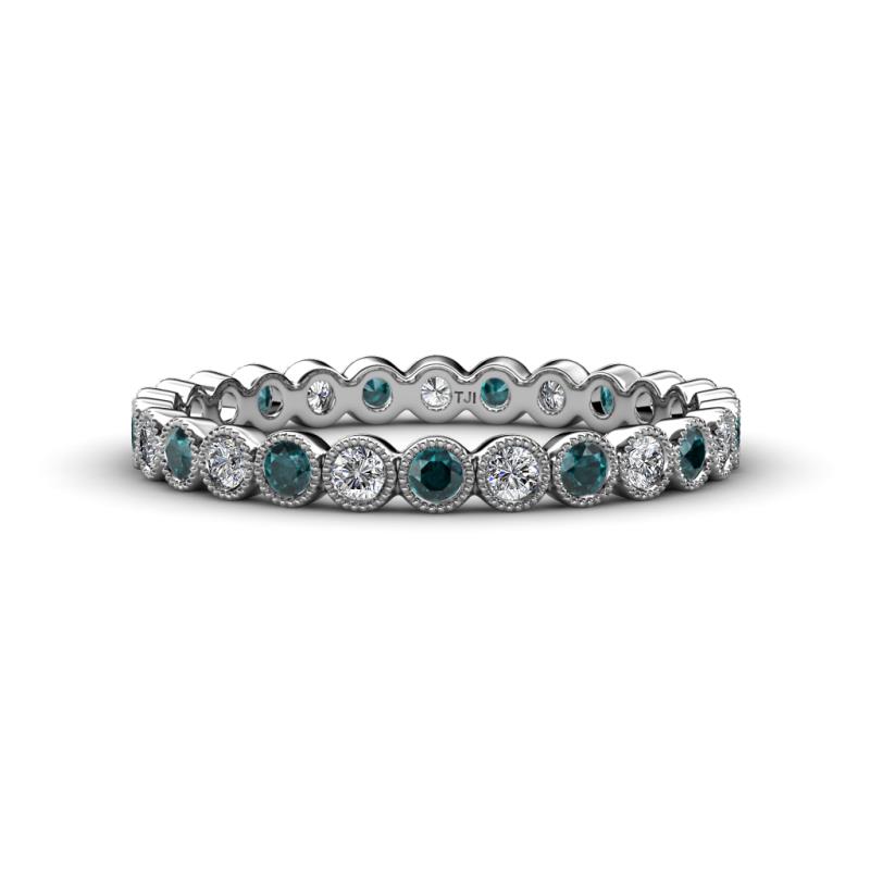 Arria 2.40 mm London Blue Topaz and Diamond Eternity Band 