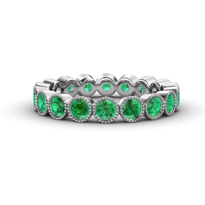 Arria 3.00 mm Created Emerald Eternity Band 