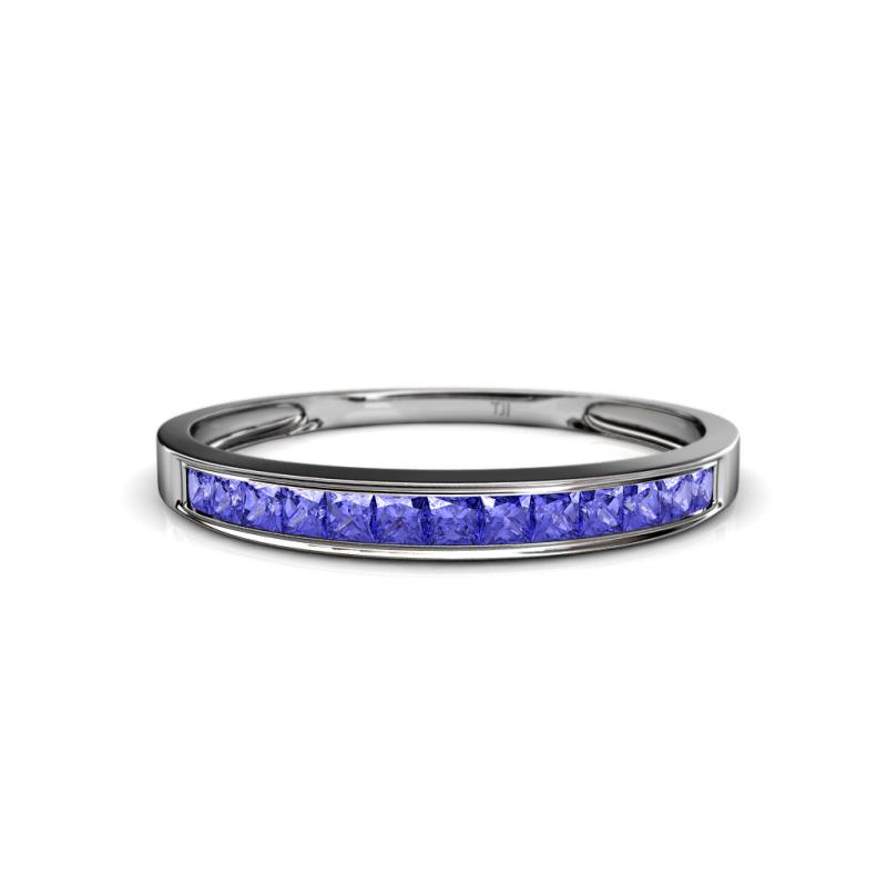 Aqilia 2.00 mm Princess Cut Tanzanite 13 Stone Wedding Band 