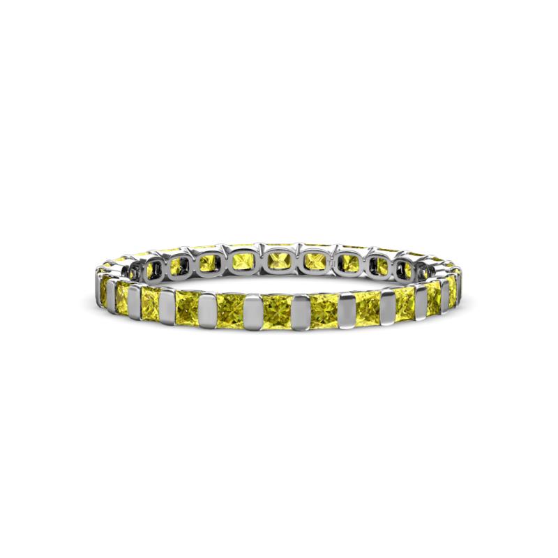 Clarissa 2.50 mm Princess Cut Yellow Diamond Eternity Band 