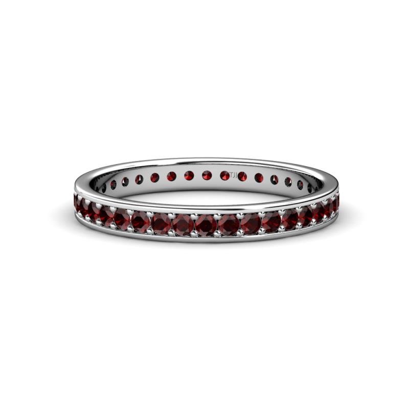 Livia 1.70 mm Red Garnet Eternity Band 