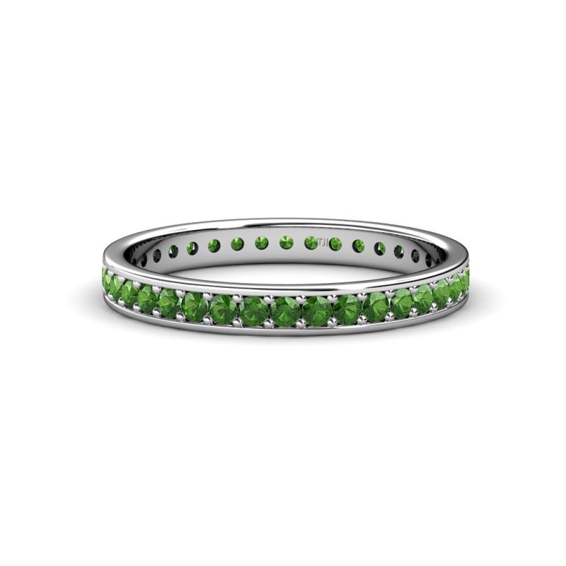 Livia 1.70 mm Green Garnet Eternity Band 