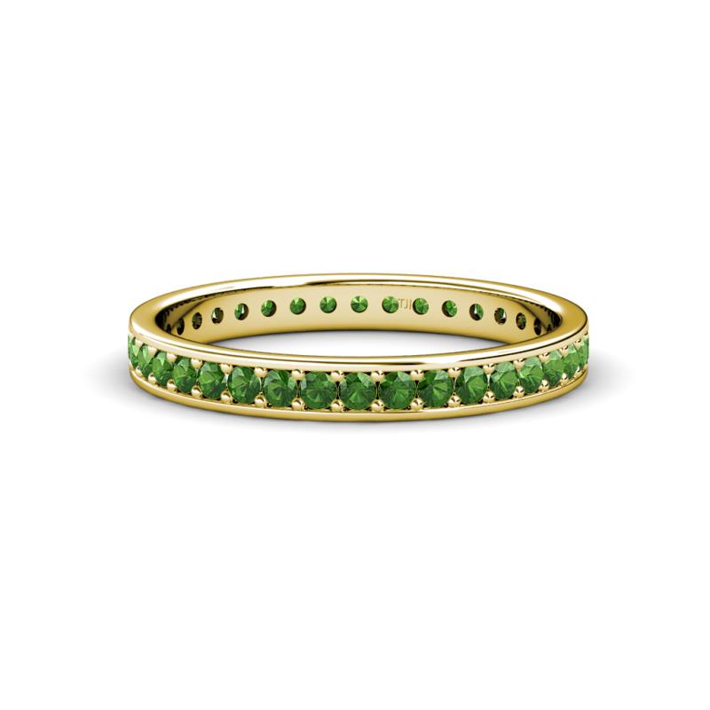 Livia 1.70 mm Green Garnet Eternity Band 