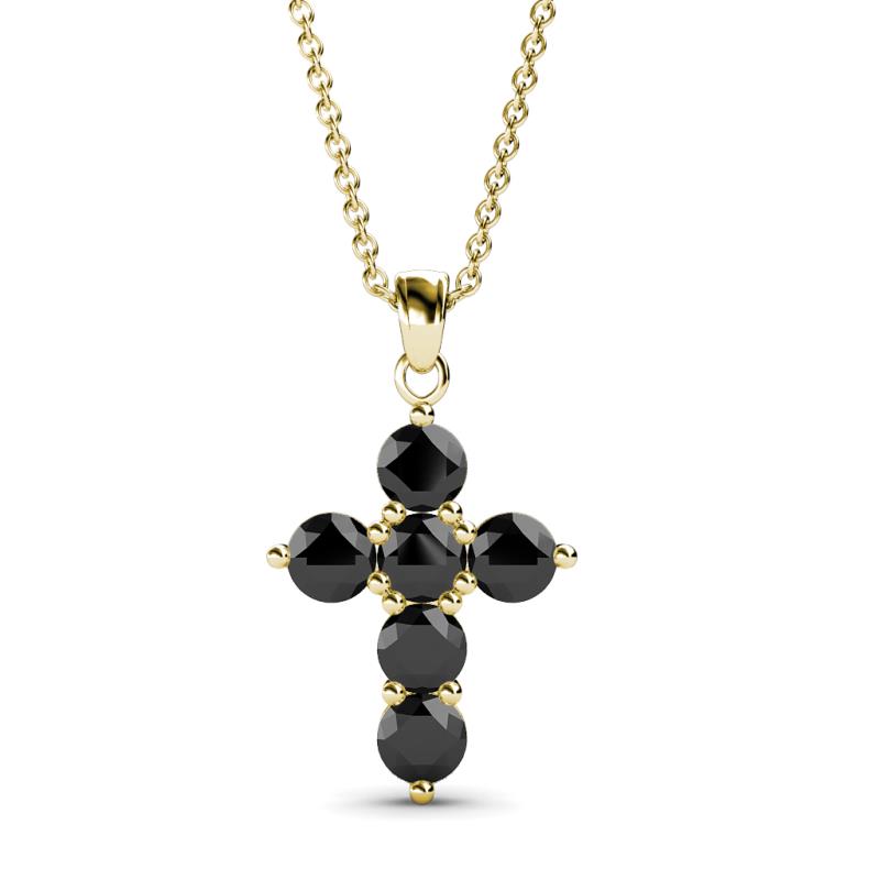 Isabella Black Diamond Cross Pendant 
