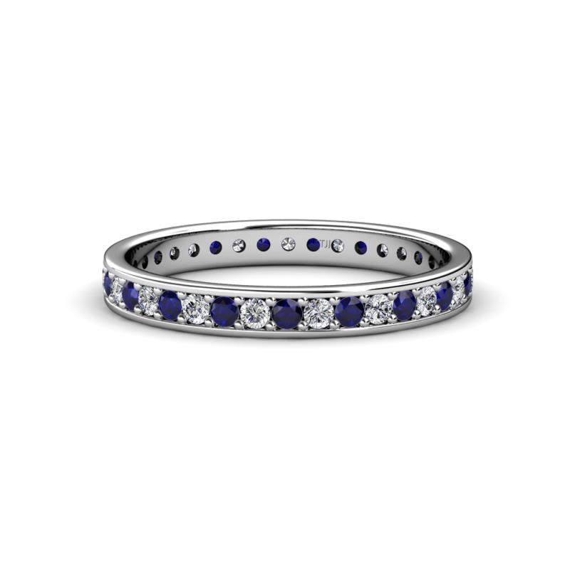 Livia 1.70 mm Blue Sapphire and Diamond Eternity Band 