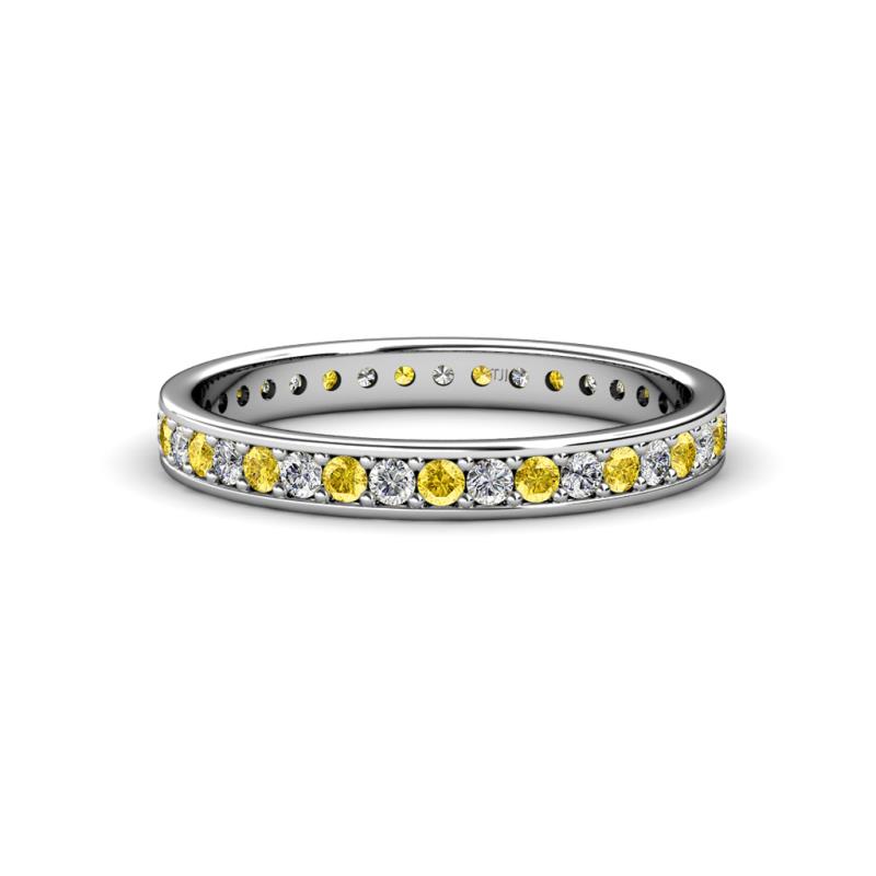 Livia 1.70 mm Yellow Sapphire and Diamond Eternity Band 