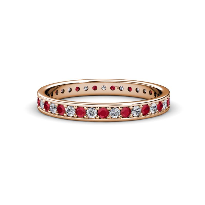 Livia 1.70 mm Ruby and Diamond Eternity Band 