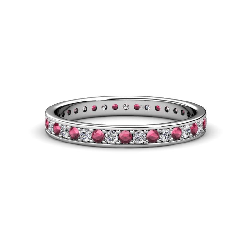 Livia 1.70 mm Rhodolite Garnet and Diamond Eternity Band 