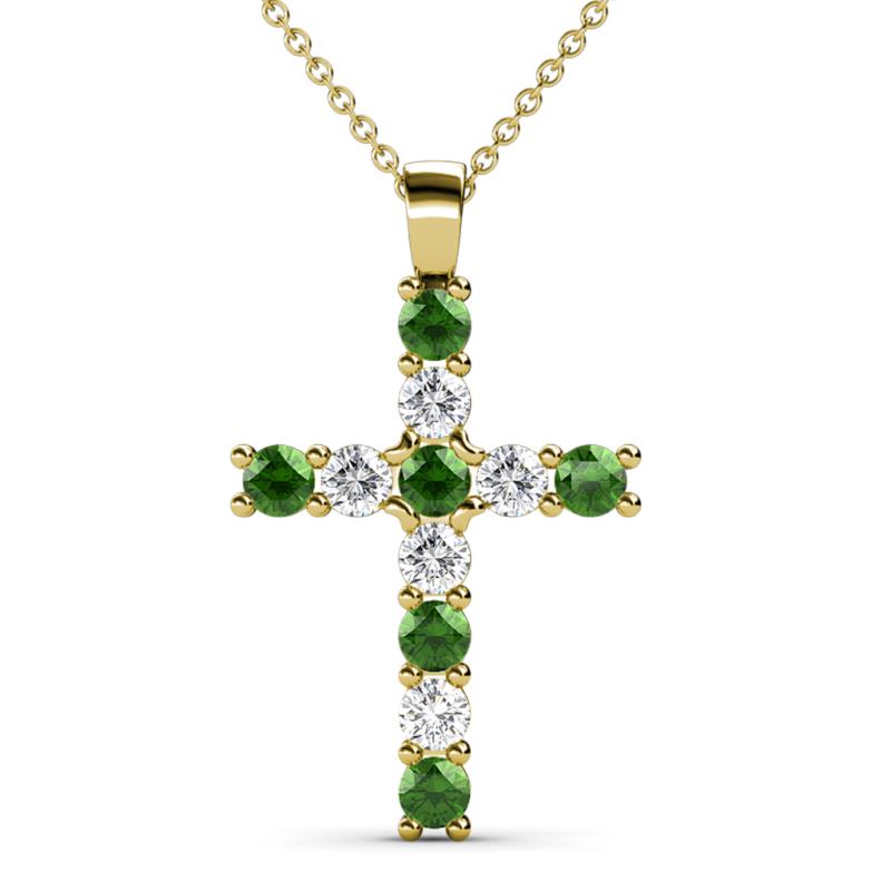Elihu Black and White Diamond Womens Cross Pendant Necklace 0.79 ctw ...