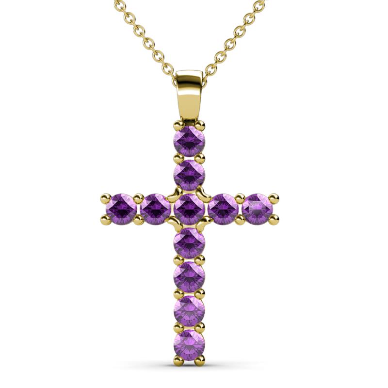 Elihu Amethyst Cross Pendant 