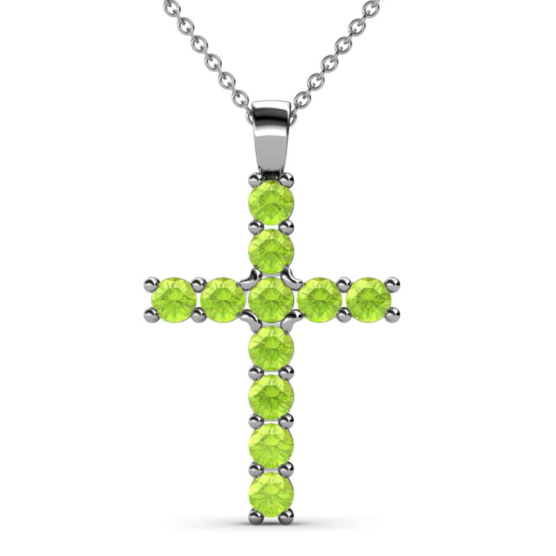 Elihu Peridot Cross Pendant 