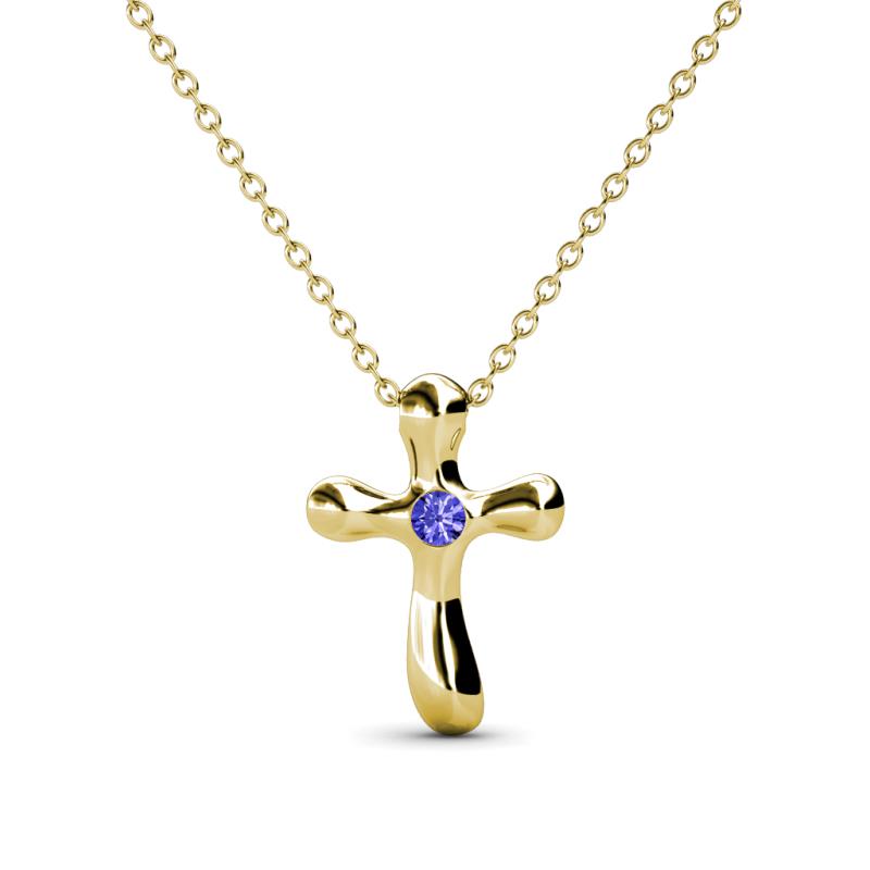 Edena Petite Tanzanite Cross Pendant 