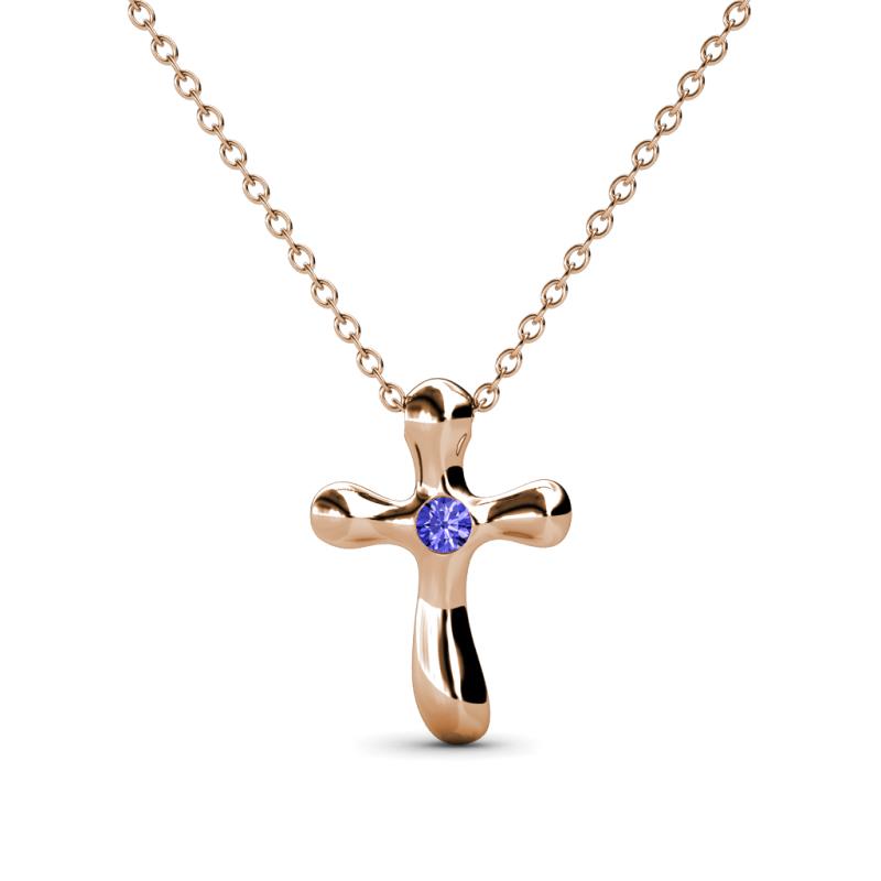 Edena Petite Tanzanite Cross Pendant 