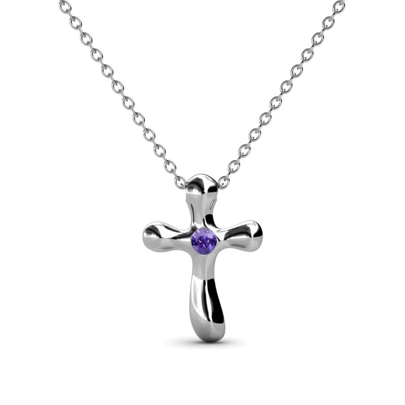 Edena Petite Iolite Cross Pendant 