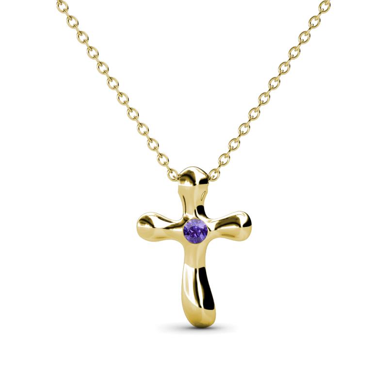 Edena Petite Iolite Cross Pendant 