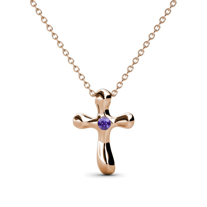Edena Petite Iolite Cross Pendant 