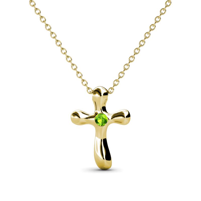 Edena Petite Peridot Cross Pendant 