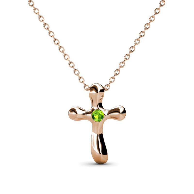 Edena Petite Peridot Cross Pendant 