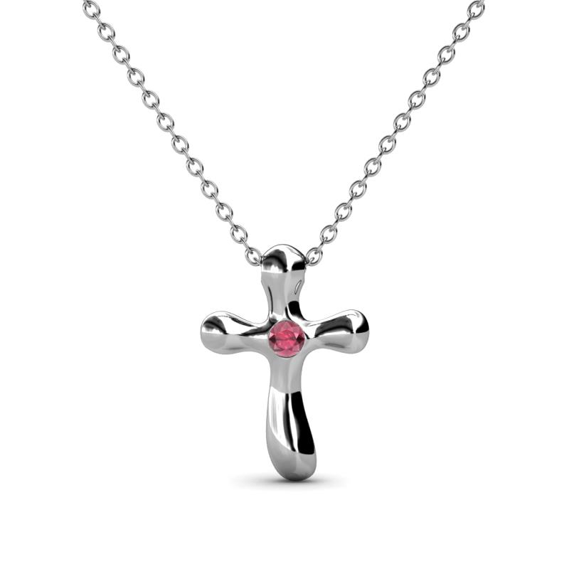 Edena Petite Rhodolite Garnet Cross Pendant 