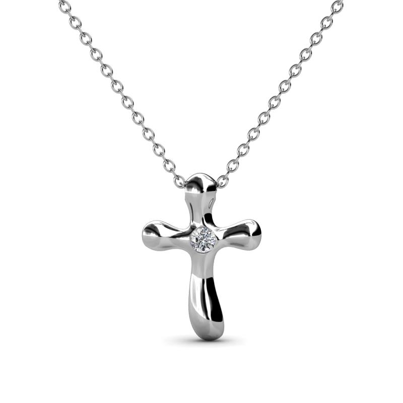 Edena Petite Diamond Cross Pendant 