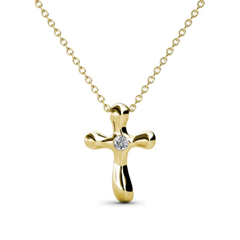 Edena Petite Diamond Cross Pendant 