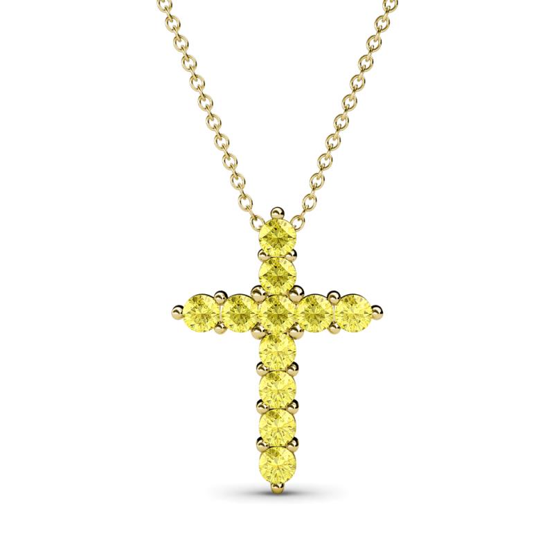 Abella Yellow Sapphire Cross Pendant 