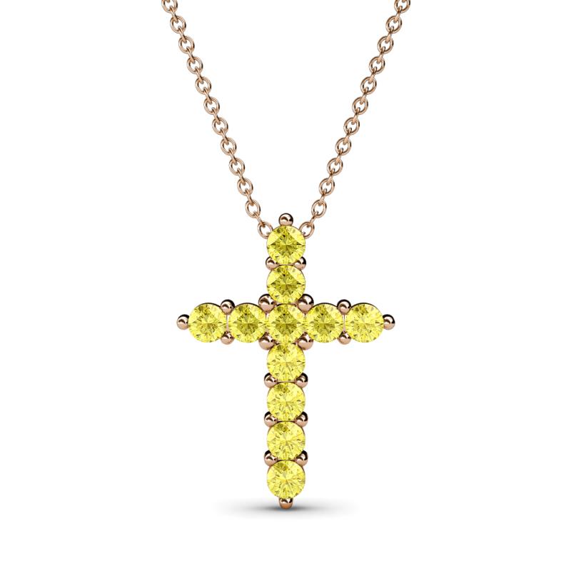 Abella Yellow Sapphire Cross Pendant 
