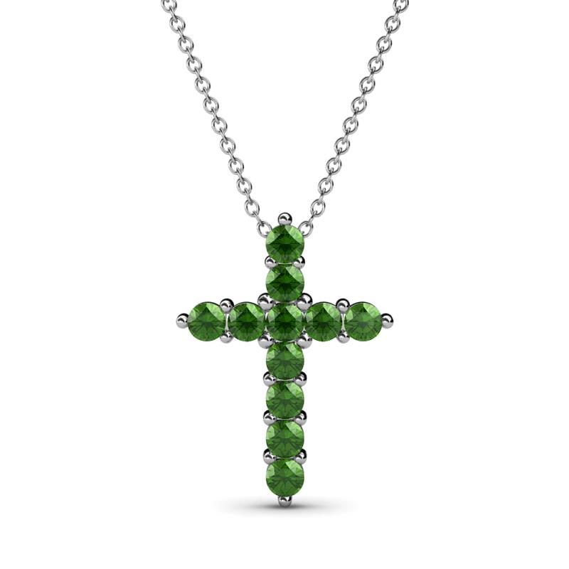 Abella Green Garnet Cross Pendant 