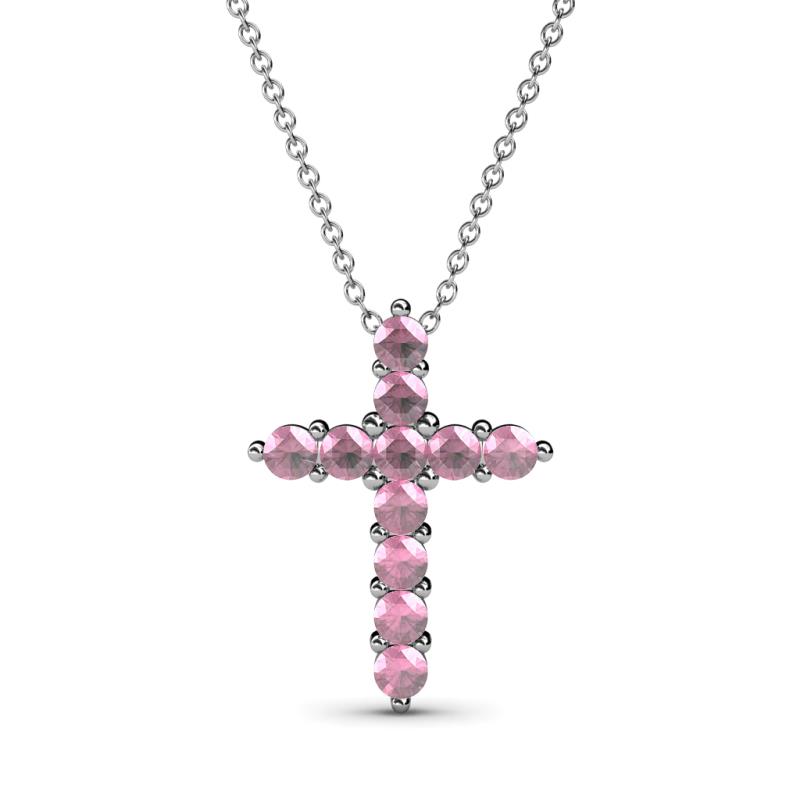 Abella Pink Tourmaline Cross Pendant 